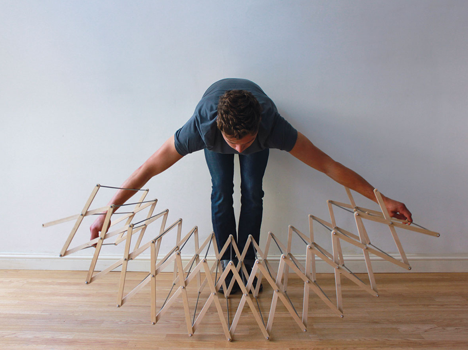 Stretching Out the Star Shaped Clothes Horse