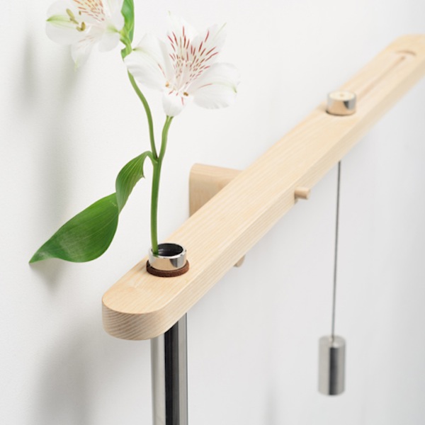 Close-up of Water Balance Flower Vase with Sliding Weight