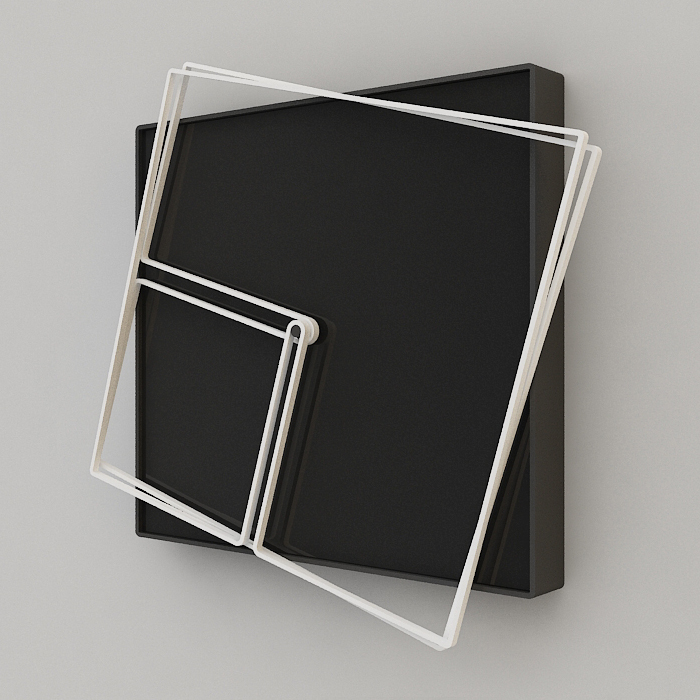 Frame Clock by Nazar Sigaher - Rotating Square Clock
