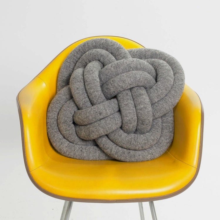 Grey Turks Head Knot on Eames Chair
