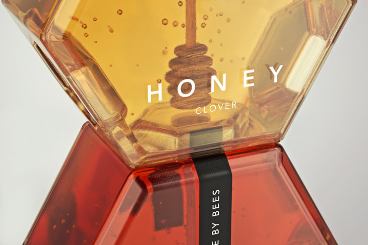 Stacked Hexagon Honey Bottles by Maksim Arbuzov
