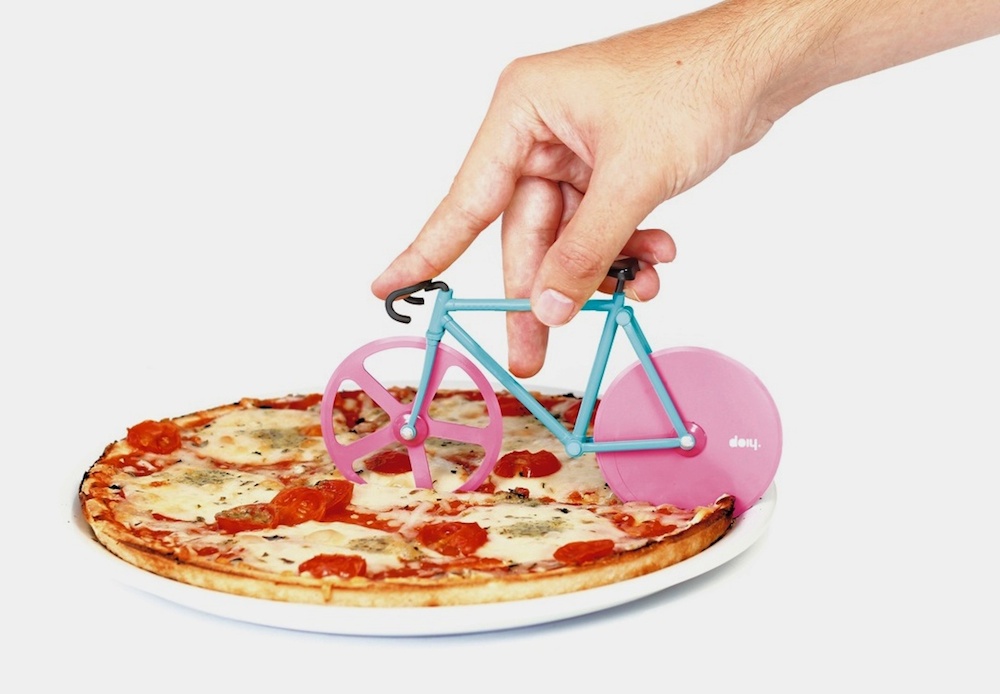 Watermelon Fixie Pizza Cutter by DOIY - Rotating Razor Wheels