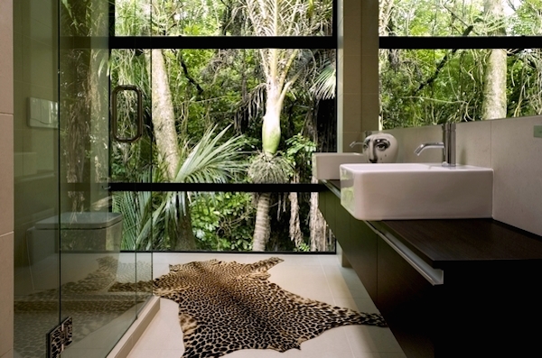 Bathroom Looking Over the Forest