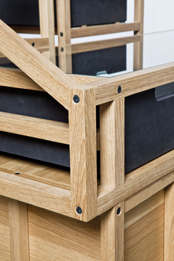 Close-up of Recycled Oak Framework Joints