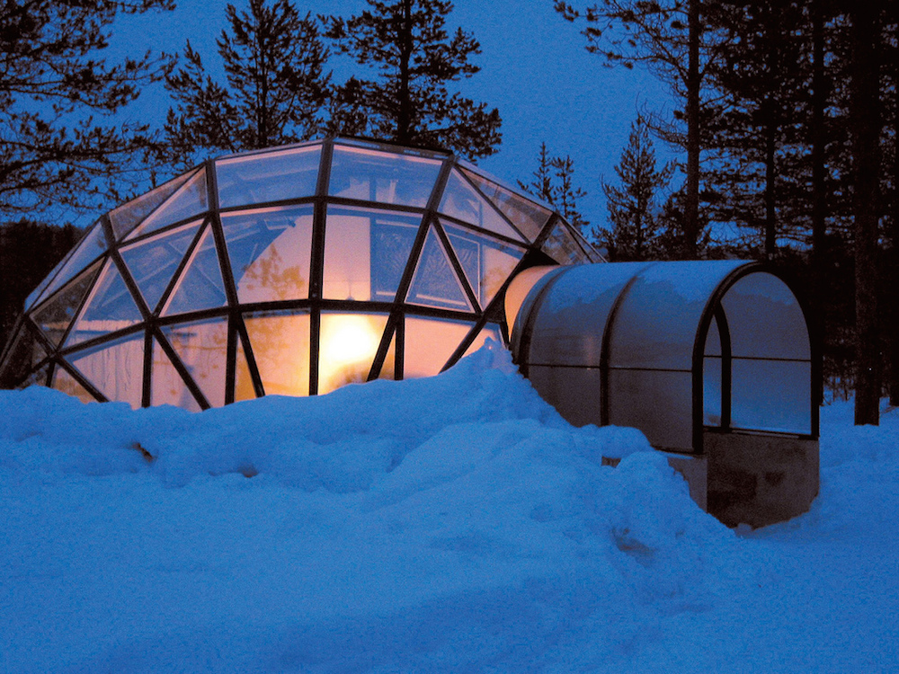 Geodesic Dome Glass Igloo Hotel in Finland