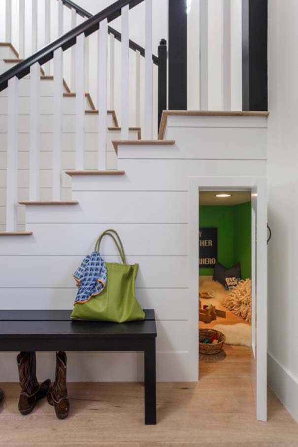 Secret Child's Playroom Under Stairs in Danalda Residence by Von Fitz Design