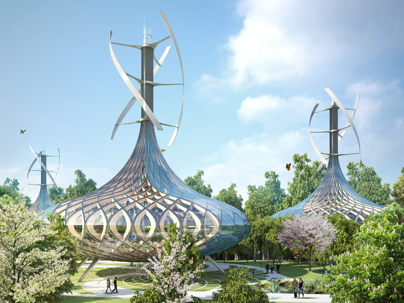 Shell Villas with Wind Turbines from Flavours Orchard China