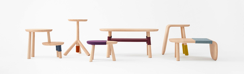 Wide View of Winnie The Pooh Inspired Tables Collectino by Nendo for Walt Disney Japan