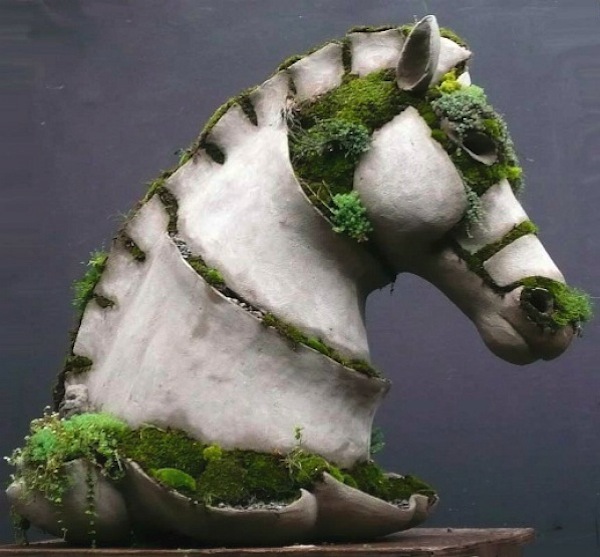 Bucephalus Horse Head Terraform Sculpture by Robert Cannon