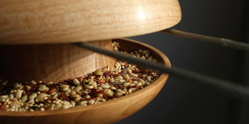 Close-up of Seeds in SPUN Birdfeeder by Urbanproduct