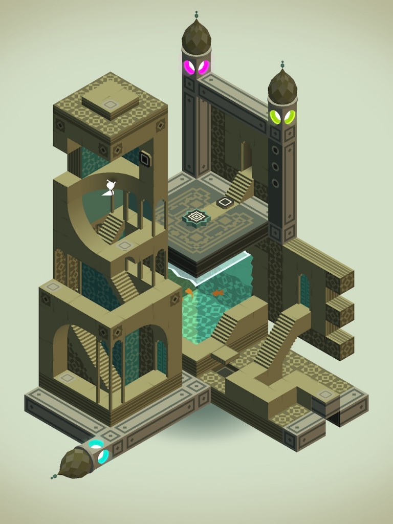 Escher Relativity Stairs in Monument Valley Game by ustwo