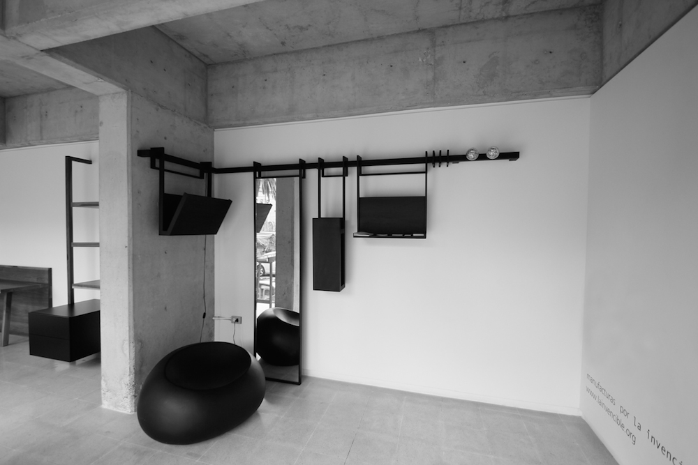 Fixed WIRT Hallway Storage in Minimalist Interior Corner