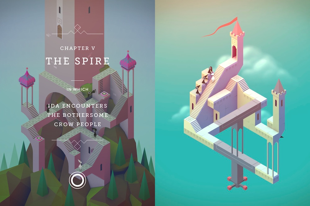 Geometric Building Levels in Monument Valley Game by ustwo