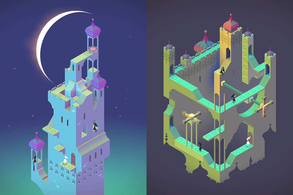 Spire from Monument Valley with Crow People