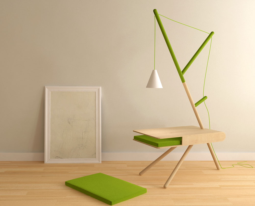 Tree Inspired RE-LIGHT Table and Lamp by Presek Desig nStudio