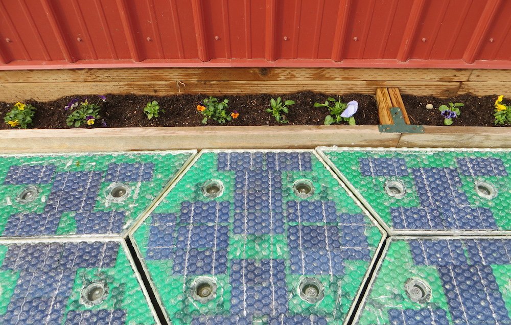 Solar Roadways Tile Patio at Scott Brusaw's Home