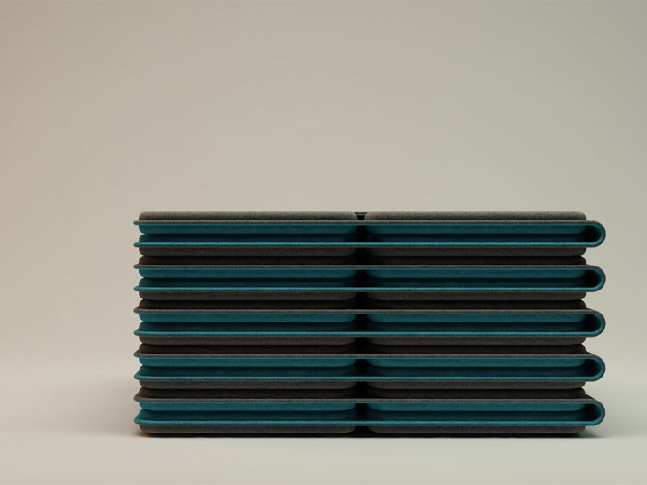 Stack of 10 Foldable Resmo Chair Beds