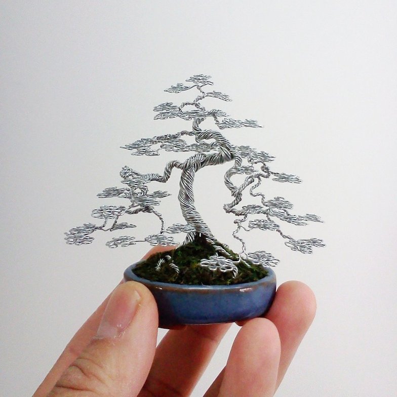 Wire Bonsai Tree Sculpture