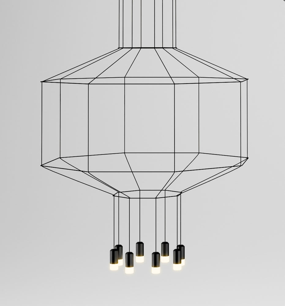 3D Line Drawing Shape in WIREFLOW Lighting by Arik Levy for VIBIA
