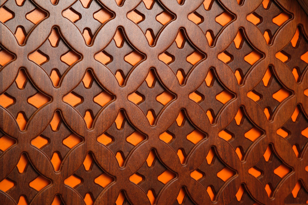 Close-up of the Jali Screen on The Monroe Credenza by Jory Brigham