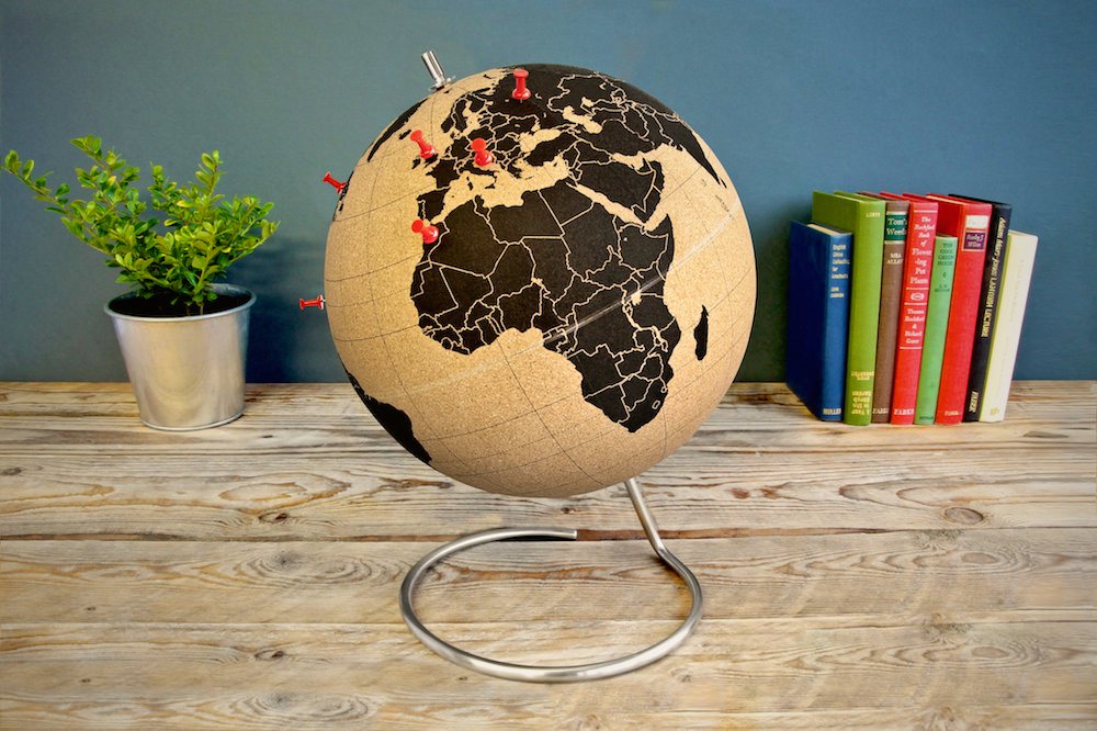 Cork Globe for Pin Pointing Travels by Suck UK