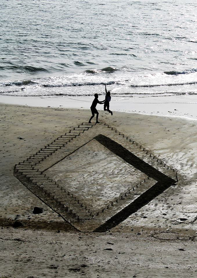 Looping Stairs 3D Illusion Sand Art by 3DSD and Jamie Harkins