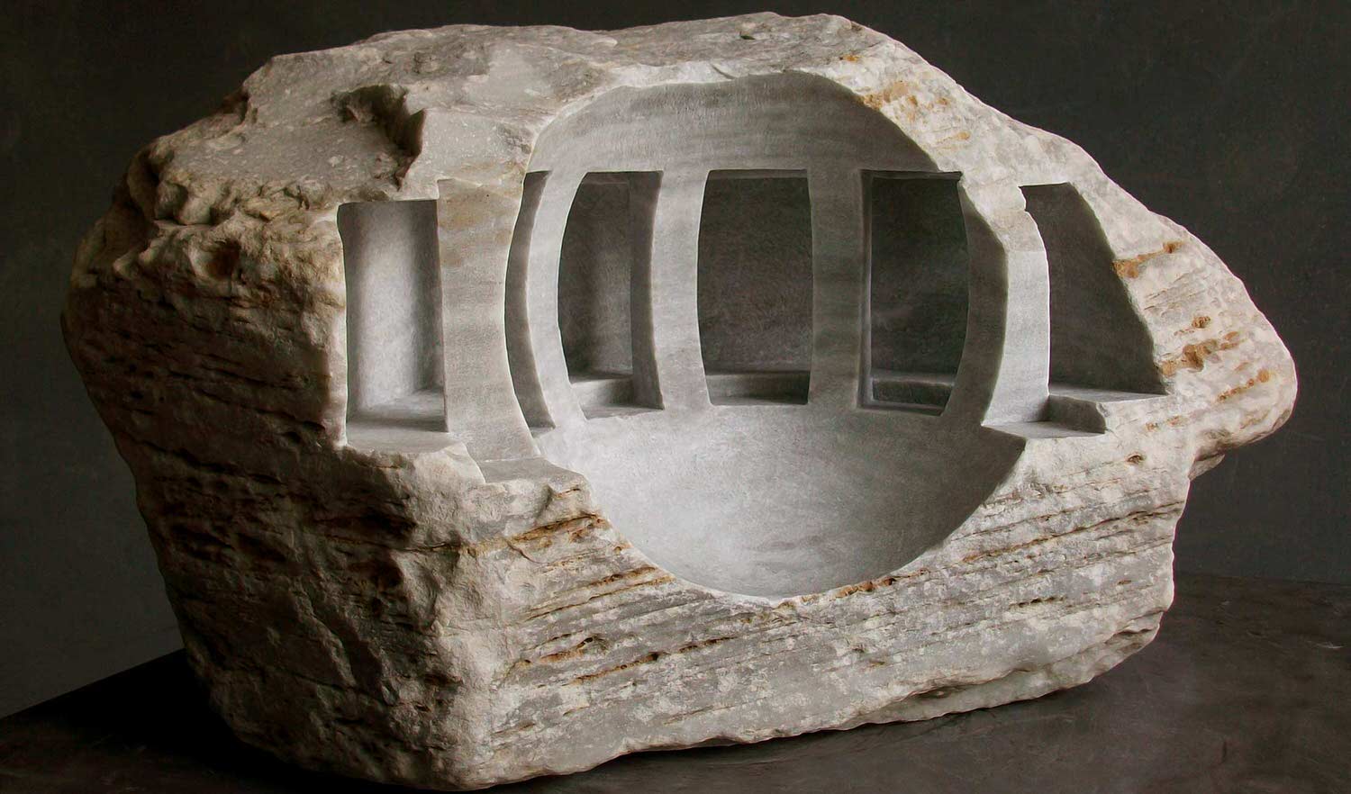 Miniature Marble Sculptures of Medieval Interiors by Matthew Simmonds