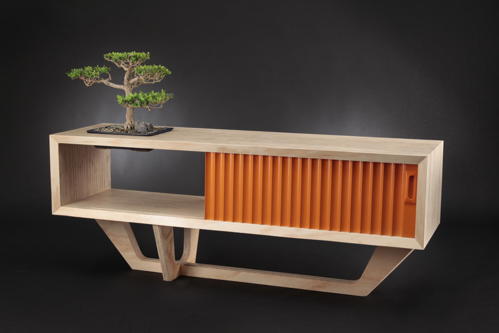 The Morro Retro Sideboard with Planter by Jory Brigham