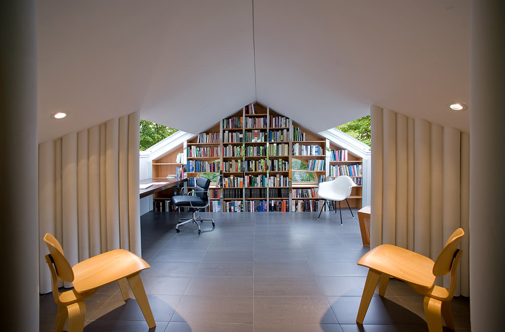 View through Crawford Attic Writing Room by PARA-project in Syracuse, New York