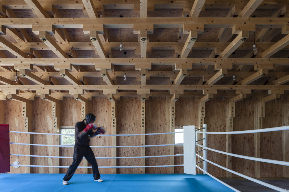 Boxing Venue with Tiered Ceiling
