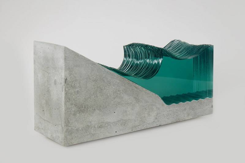 Shorebreak Glass Wave Sculpture by Ben Young