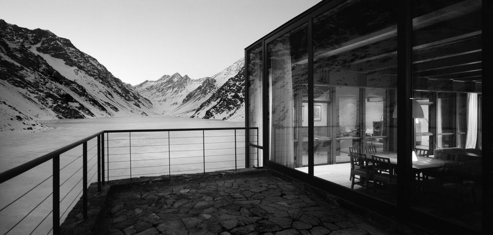 Black and White Photo of Chalet C7 Terrace