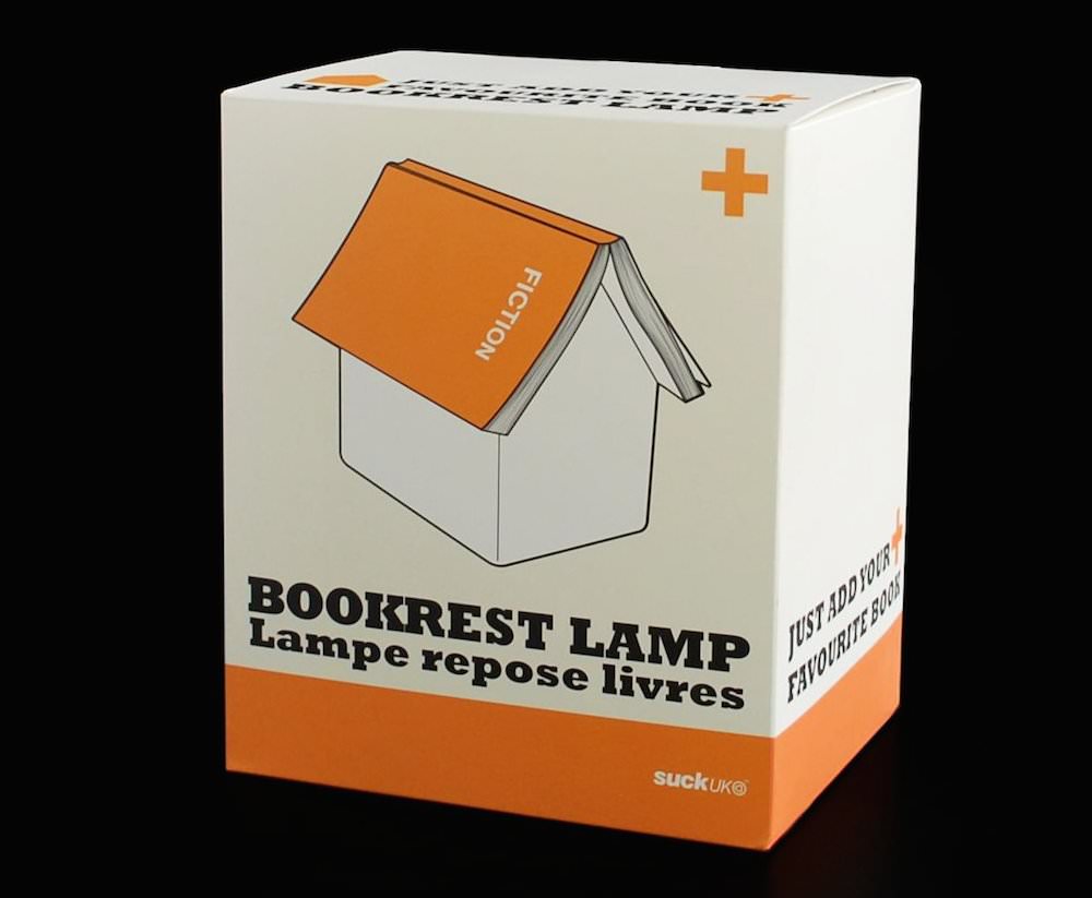 Book Rest Lamp Packaging from Suck UK
