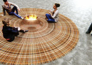 Domestic Gathering Carpet Fire by Stephanie Langard