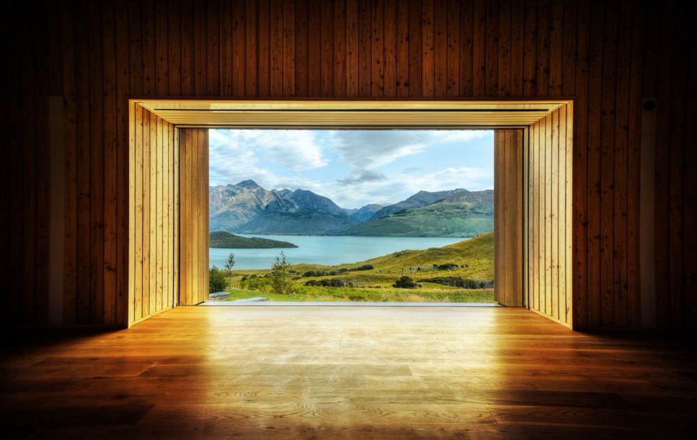 Timber Cladding surrounding Window at Aro Hā