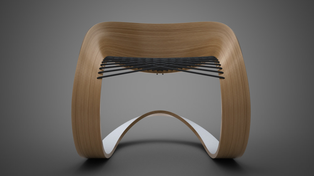 Front View of the Carnaval Chair by Guido Lanari + Jesica Vicente