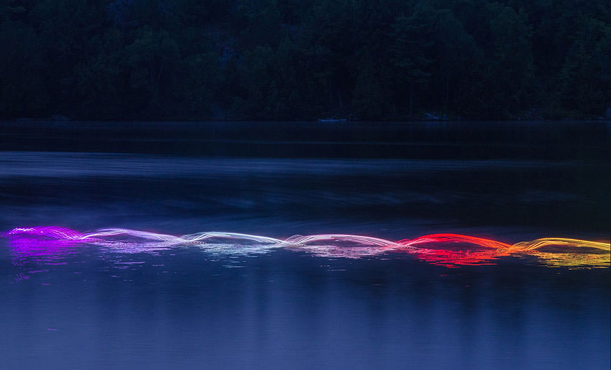 LED Motion Exposure of Swimming Photography by Stephen Orlando