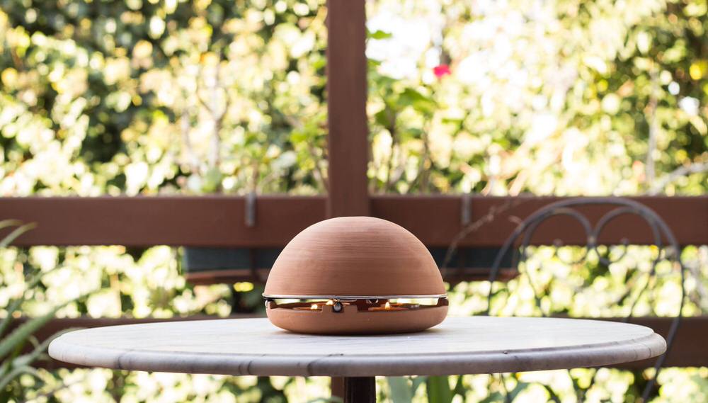 Natural Terracotta Egloo Indiegogo on Outside Table