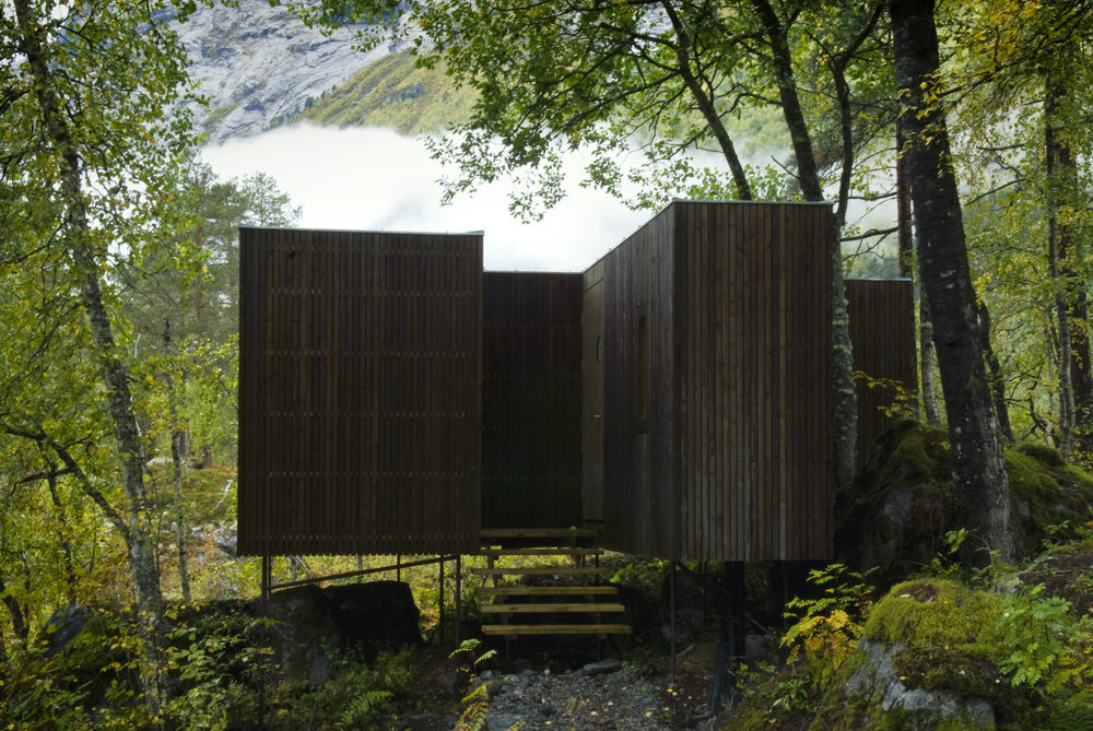 Timber Clad Cabins built on Raised Foundations
