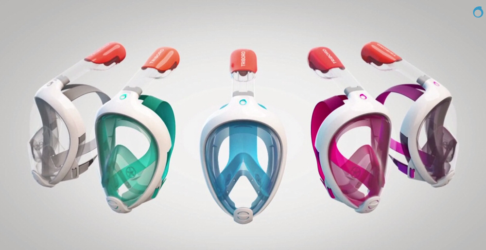 Colour Array of Easybreath Snorkelling Masks by Tribord
