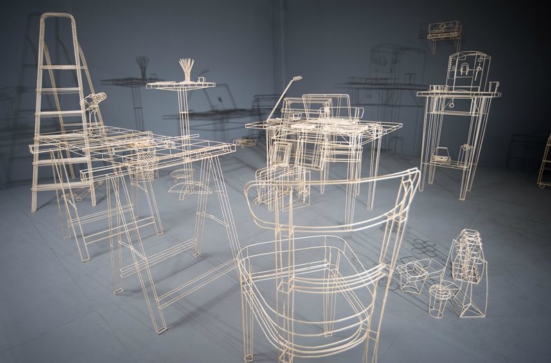 Series of Minimalistic Framework Sculptures by Janusz Grünspek
