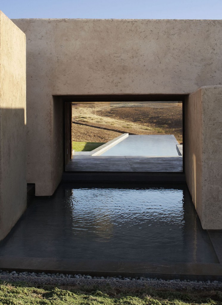 View through Villa K by Karl Fournier and Olivier Marty