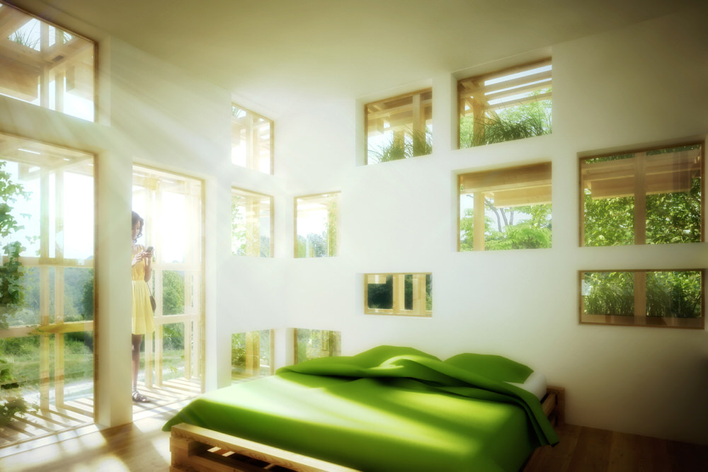 Visualisation of Gardenhouse Bedroom
