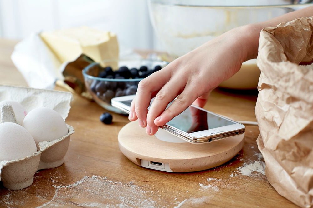 Wireless Charging Pad in the Kitchen