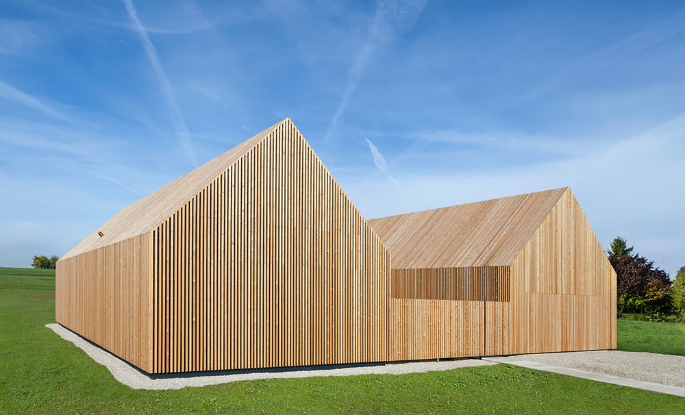 Thin Strip TImber Cladded Gables of Timber House