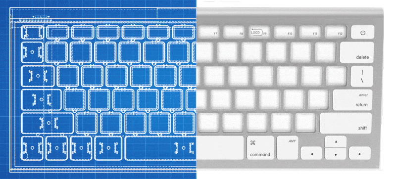 Sonder E-Ink Keyboard Blueprint Gif