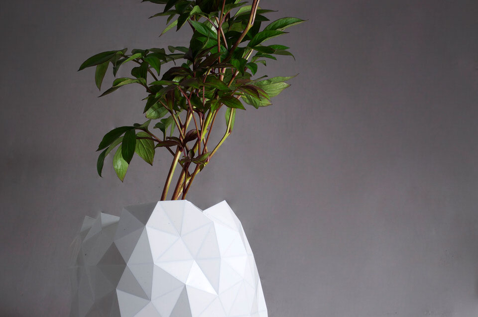 Angular Origami Plant Pot by Studio Ayaskan