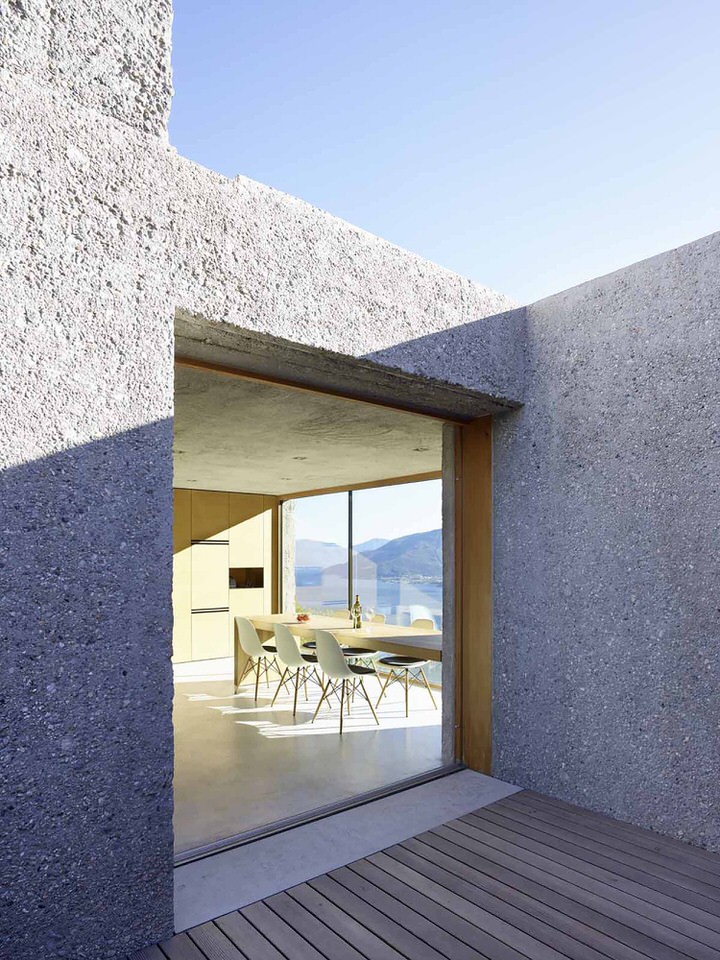 Washed Concrete Exterior of House in Brissago
