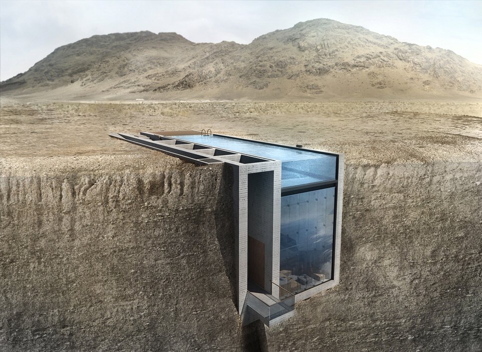 Casa Brutale Concept House in a Greek Cliff