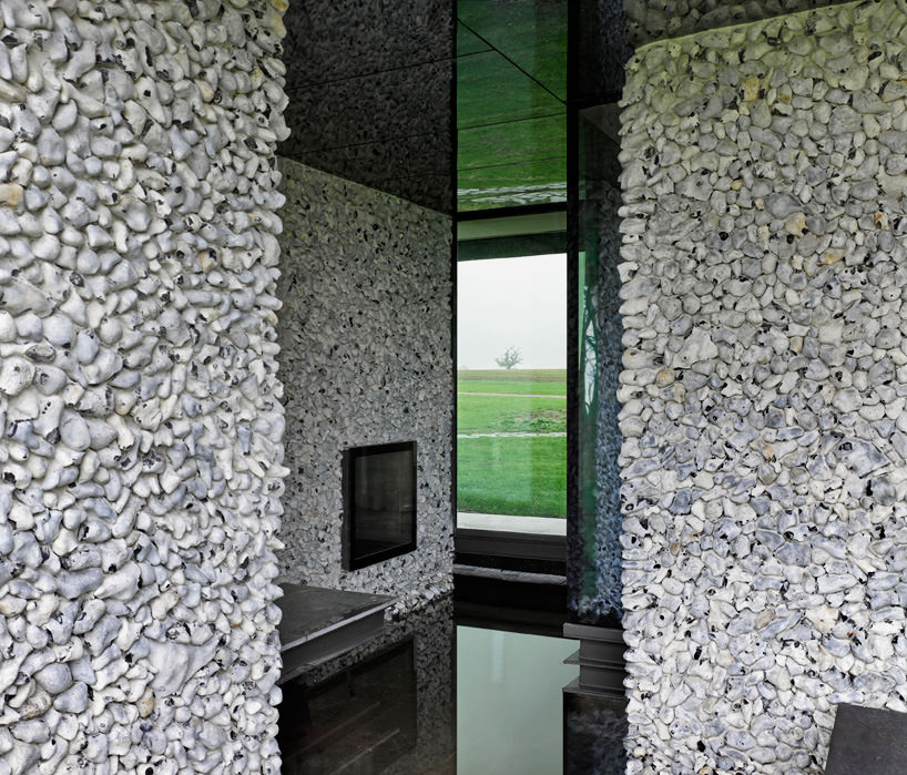 Flint Nodules Used as Interior Surface at Flint House by Skene Catling de la Pena